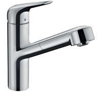 hansgrohe Focus M42 mitigeur monocommande de cuisine M42 150, bec extractible, 1 jet, 71814000, 71814000, Colorazione: cromo