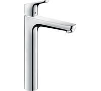 hansgrohe Focus Mitigeur de lavabo, ComfortZone230, saillie 185mm, sans garniture de vidage, chromé, 31532000, 31532000