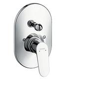 Hansgrohe Focus - Set Esterno Vasca / Doccia con Placca Ovale Focus E2 per Corpo Incasso