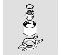 hansgrohe formatore di getto di ricambio per miscelatore da cucina Talis Select, 93342000, Talis Select [Rubinetteria da Cucina > Accessori per Rubinetti da Cucina]