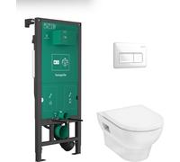 Hansgrohe GladeLake S set vaso wc con copriwater e modulo di installazione con placca di comando 60301450