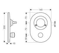 Hansgrohe HG Conversion kit bath mixer concealed, 97332000