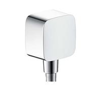 hansgrohe FixFit raccords de flexibles avec clapet anti-retour et coude en plastique, 26457000, 26457000, Colorazione: cromo