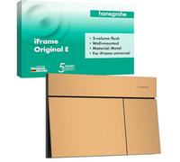 hansgrohe iFrame Element E - Placca di comando WC con doppio scarico, compatibile con hansgrohe iFrame cassetta di risciacquo da incasso per WC, bronzo spazzolato, 66003140