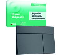 hansgrohe iFrame élément E Plaques de déclenchement pour chasse d'eau à 2 quantités, 66003340, 66003340, Colorazione: Cromo nero spazzolato