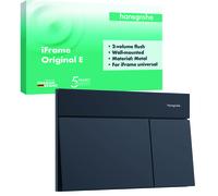 hansgrohe iFrame élément E Plaques de déclenchement pour chasse d'eau à 2 quantités, 66003670, 66003670, Colorazione: nero opaco