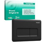 hansgrohe iFrame Original Q - Placca di comando WC con doppio scarico, compatibile con hansgrohe iFrame cassetta di risciacquo da incasso per WC, nero opaco, 66001670