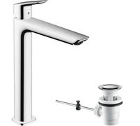 Miscelatore per lavabo Hansgrohe Logis, ComfortZone240, scarico a scomparsa, sporgenza 172 mm, 71257, Colorazione: cromo