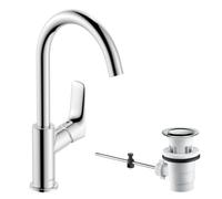 Hansgrohe Logis - Miscelatore monocomando 210 per lavabo, con sistema di scarico, cromato 71130000