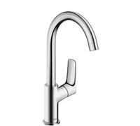 hansgrohe Logis Mitigeur de lavabo, bec pivotant, ComfortZone210, sans garniture découlement, saillie 154mm, 71131000, 71131000, Colorazione: cromo