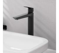 Hansgrohe Logis Mitigeur de lavabo Fine, ComfortZone240, sans garniture découlement, saillie 172mm, 71258670, 71258670, Colorazione: nero opaco