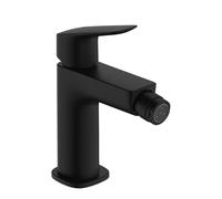 hansgrohe Logis Mitigeur de bidet Fine, ComfortZone110, garniture de vidage à tirette, saillie 112mm, 71201670, 71201670, Colorazione: nero opaco
