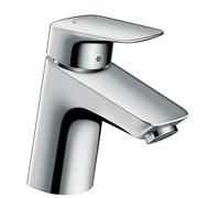 hansgrohe Logis Mitigeur de lavabo, ComfortZone70, garniture découlement Push Open, saillie 107mm, 71077000, 71077000, Colorazione: cromo