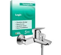 hansgrohe Logis - Rubinetto per vasca da bagno esterno per 2 utenze, Miscelatore monocomando per vasca, cromo, 71400000