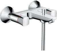 hansgrohe Logis Mitigeur de bain à 2 poignées, apparent, 2 consommateurs, saillie 217mm, chromé, 71243000, 71243000