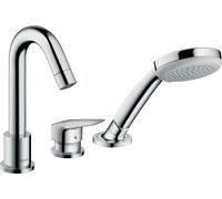 hansgrohe Logis mitigeur de bain 3 trous, pour Secuflex, saillie 111mm, 2 consommateurs, chromé, 71310000, 71310000