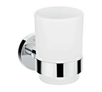 Hansgrohe Logis Bicchiere universale per spazzolini da denti, cromo/vetro opaco, 41718000 - 41718000