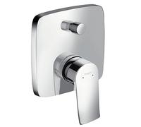 hansgrohe Metris Miscelatore monocomando vasca ad incasso con valvola antiriflusso in accordo con la norma EN1717, cromo, 31451000