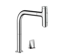 hansgrohe Metris Select M71 Rubinetteria cucina 2 fori 200, doccetta estraibile, 2 getti, sBox, cromo, 73818000