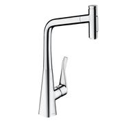 hansgrohe Metris Select M71 rubinetto da cucina, con sBox, estraibile, orientabile, 73816000, sBox Metris Select M71 cromo [Rubinetteria da Cucina > Rubinetti da Cucina]