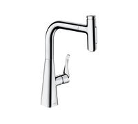 hansgrohe Metris M71 Mitigeur monocommande de cuisine M71 240, douchette coulissante, 2 jets, sBox, 73817000, 73817000, Colorazione: cromo