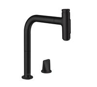 hansgrohe Metris Select M71 rubinetto da cucina, con sBox, estraibile, orientabile, 73818670, sBox Metris Select M71 nero opaco [Rubinetteria da Cucina > Rubinetti da Cucina]