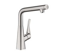 Hansgrohe Metris New - Miscelatore monocomando 320 per lavello, simil inox 14883800