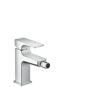 hansgrohe Metropol mitigeur monocommande pour bidet, poignée à levier, set de vidange à pousser, jet laminaire, 32520000, 32520000, Colorazione: cromo
