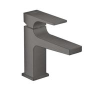 hansgrohe Metropol Miscelatore monocomando lavabo 100 con maniglia a leva e push-open, cromo nero satinato, 32500340