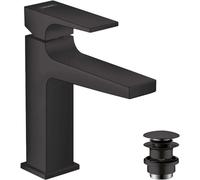 hansgrohe Metropol mitigeur monocommande de lavabo 110, avec poignée, vidage par poussée, saillie 135mm, 32507670, 32507670, Colorazione: Nero opaco