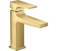 miscelatore monocomando per lavabo 110, con maniglia a leva, scarico a scomparsa con apertura a spinta, sporgenza 135mm, colorazione: Ottica in oro lucido - 32507990