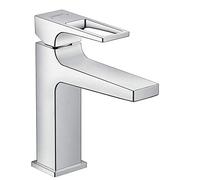 hansgrohe Metropol Miscelatore monocomando lavabo 110 con maniglia a staffa e push-open, cromo, 74507000