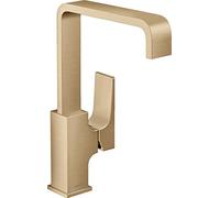 hansgrohe Metropol Miscelatore monocomando lavabo 230 con maniglia a leva e push-open, bronzo satinato, 32511140