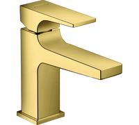 hansgrohe Metropol mitigeur monocommande pour lavabo 100, poignée, vidage par pression, pour lavabo à main, saillie 127mm, 32500990, 32500990, Colorazione: Ottica in oro lucido