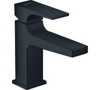 hansgrohe Metropol mitigeur monocommande pour lavabo 100, poignée, vidage par pression, pour lavabo à main, saillie 127mm, 32500670, 32500670, Colorazione: Nero opaco