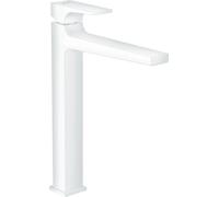 Miscelatore monocomando lavabo Metropol Metropol 260 con maniglia a leva, scarico a scomparsa con apertura a spinta, per lavabo, sporgenza 204mm, Colorazione: bianco opaco