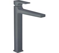 hansgrohe Metropol mitigeur monocommande pour lavabo 260 avec poignée, vidage par poussée, pour cuvettes de lavabo, saillie 204mm, 32512340, 32512340, Colorazione: Nero spazzolato