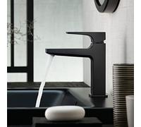 hansgrohe Metropol mitigeur monocommande de lavabo 110, avec poignée, vidage par poussée, saillie 135mm, 32507670, 32507670, Colorazione: Nero opaco