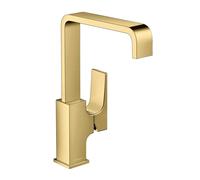 hansgrohe Metropol mitigeur monocommande de lavabo 230, poignée à levier, vidage par poussée, saillie 165mm, 32511990, 32511990, Colorazione: Ottica in oro lucido