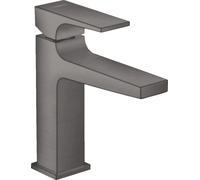 miscelatore monocomando per lavabo 110, con maniglia a leva, scarico a scomparsa con apertura a spinta, sporgenza 135mm, Colorazione: Nero spazzolato