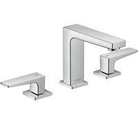 hansgrohe Mitigeur lavabo 3 trous Metropol 110, béqu'illes, vidage par pression, saillie 132mm, 32514000, 32514000