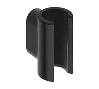 hansgrohe Porter Fine - Supporto doccia, Supporto doccetta per flessibili doccia con dado conico, Supporto soffione doccia, cromo nero spazzolato, 28885340