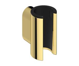 hansgrohe Porter Fine - Supporto doccia, Supporto doccetta per flessibili doccia con dado conico, Supporto soffione doccia, oro lucido, 28885990