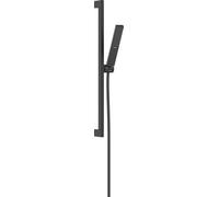 hansgrohe Pulsify E - set de ducha ahorro de agua, ducha de mano 5l/min (EcoSmart+) con barra ducha 65cm, flexo ducha, soporte ducha, alcachofa de ducha con 1 tipo de chorro, negro mate, 24371670