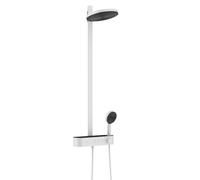 hansgrohe Pulsify S Showerpipe 260, 2 types de jets (EcoSmart) avec ShowerTablet Select 400, 24241700, 24241700, Colorazione: bianco opaco