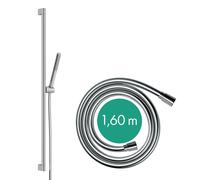 hansgrohe Pulsify S Set de douche 100, 1 type de jet économe en eau, barre de douche 90 cm, 24382670, 24382670, Colorazione: Nero opaco