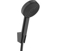 hansgrohe Pulsify S - Set doccetta per doccia con doccino a risparmio idrico (EcoSmart+, PowderRain), tubo flessibile (1,25 m) e supporto, nero opaco, 24307670