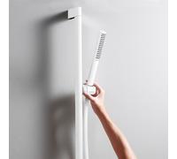 hansgrohe Pulsify S Set de douche 100, 1 type de jet économie deau+, barre de douche 65 cm, 24373700, 24373700, Colorazione: Bianco Opaco