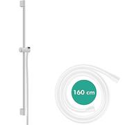 hansgrohe Pulsify S - Set per Doccia con Asta Doccia (0,9 M) E Tubo Flessibile (1,60 M), Bianco Opaco