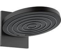 hansgrohe Pulsify S - Soffione doccia a risparmio idrico 7,8 l/min (EcoSmart), Doccia a pioggia rotondo (260 mm) con 2 getti per montaggio a parete, con funzione anticalcare, nero opaco, 24151670